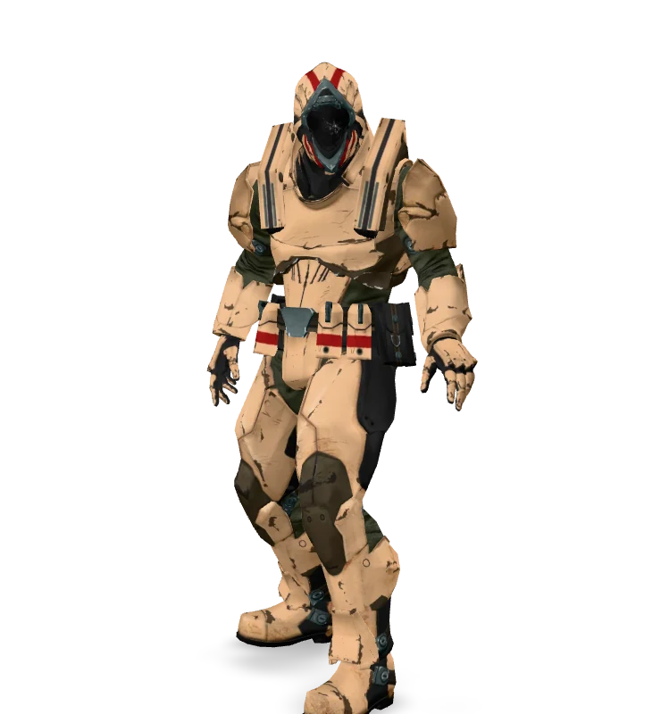A rigged 3D character from the PROSOPON pipeline, shown as a still frame